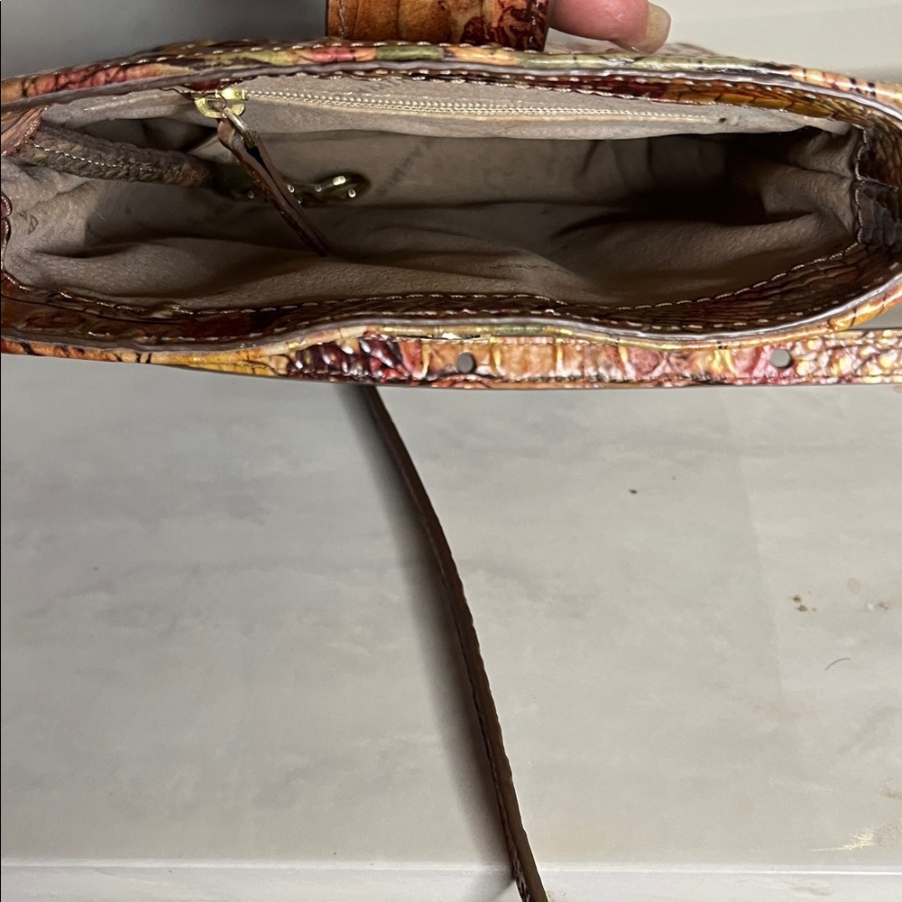 Brahmin Marley Crossbody in multicolor crocodile-embossed Melbourne leather. - Picture 3 of 6